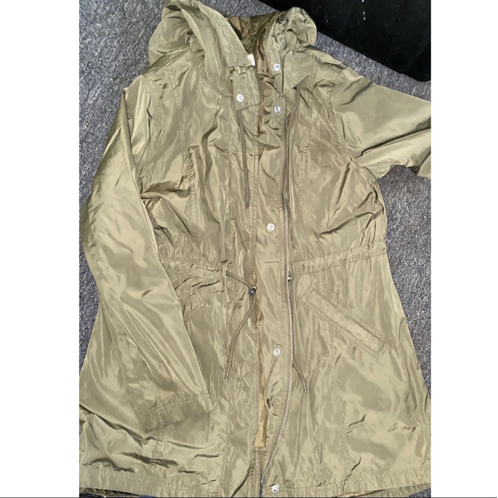 Military green utility jacket